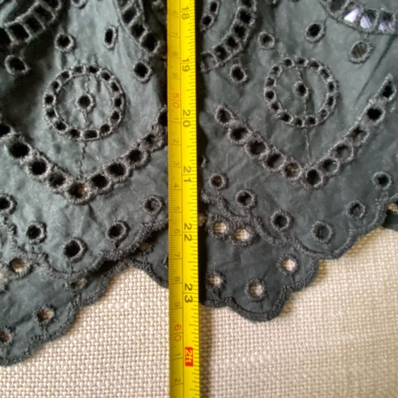 Gap Black Peplum Cotton Eyelet Boho Summer Oversized Sleeveless Top- Sz-XS - Picture 15 of 15